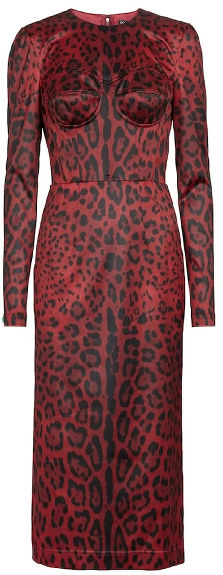 Leopard-print midi dress