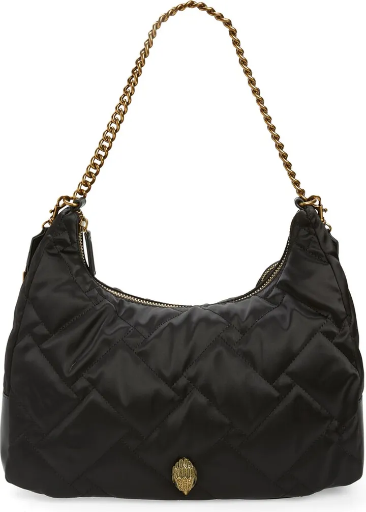 Large Quilted Recycled Nylon Hobo Bag