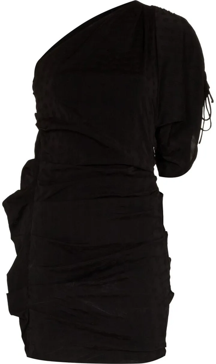 Solenne one-shoulder ruched mini dress
