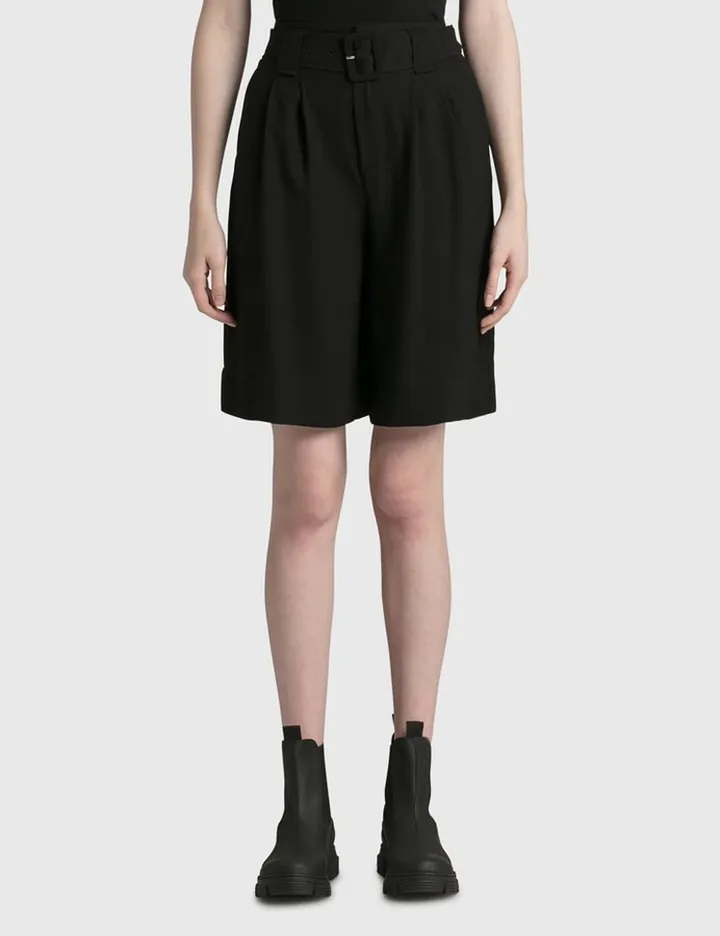Pleated Bermuda Shorts