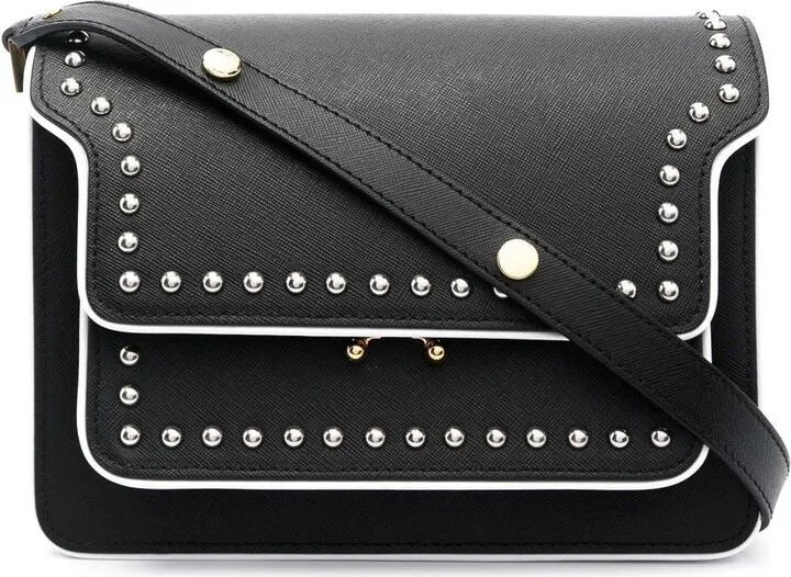 Trunk studded shoulder bag