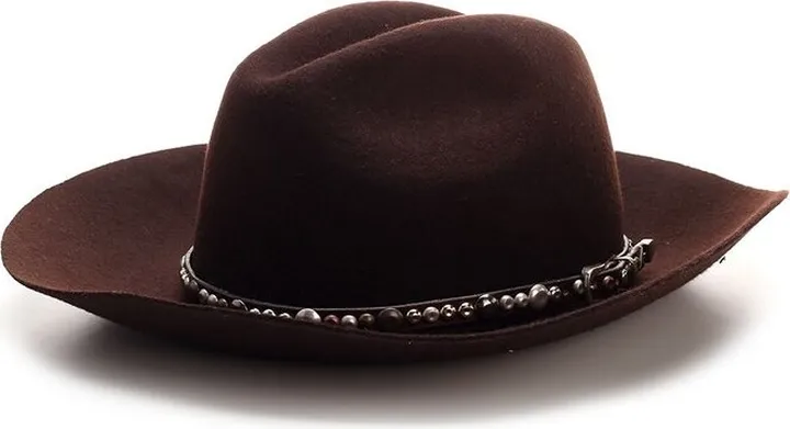 Golden Goose Deluxe Brand Studded-Strap Wide Brim Hat