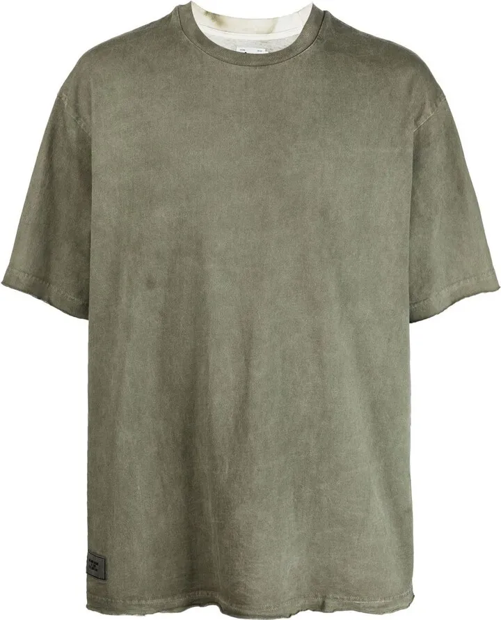 logo-print washed T-shirt