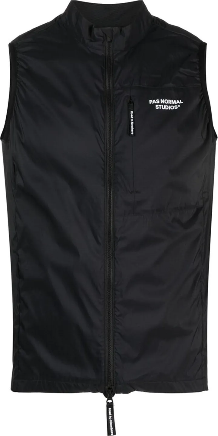 Logo-Print Zip-Up Gilet
