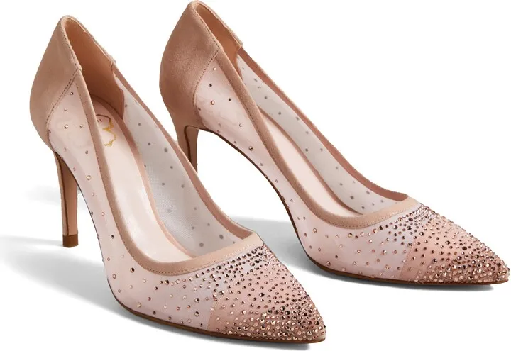 Ryalay Diamante Pointed Toe Court Pump