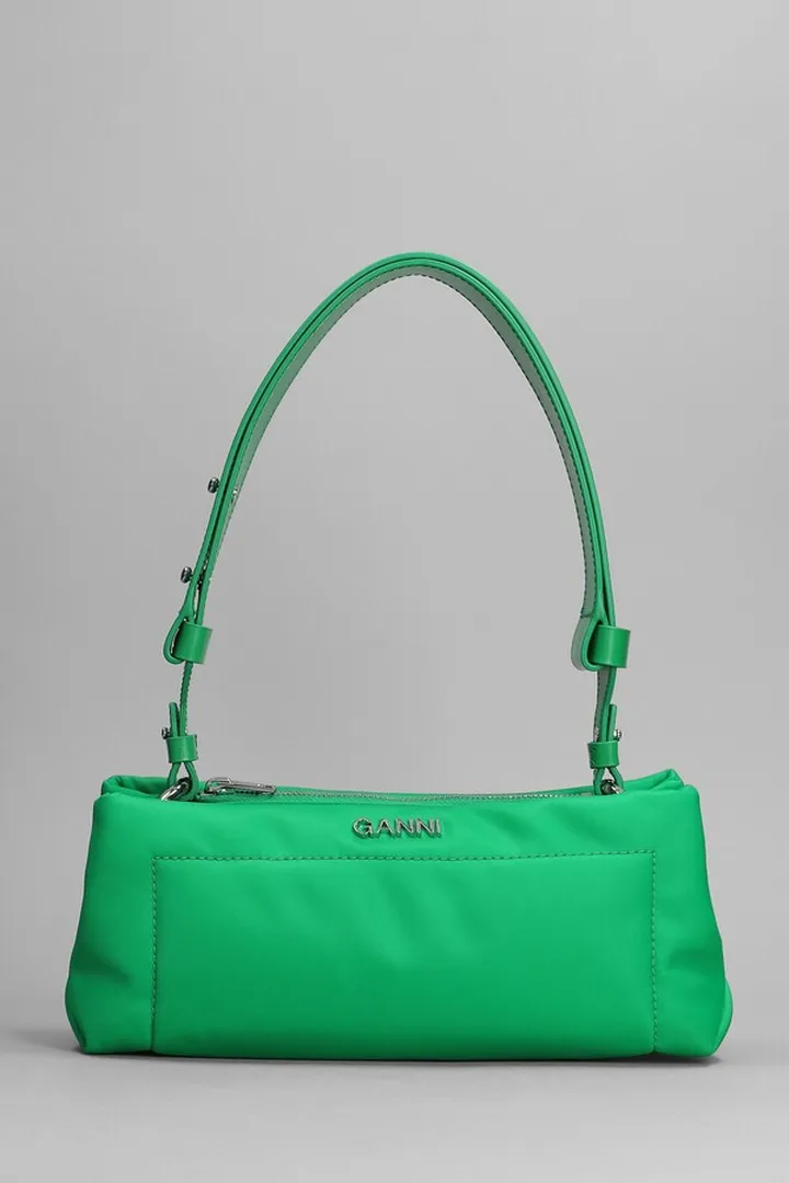 Shoulder Bag In Green Polyamide