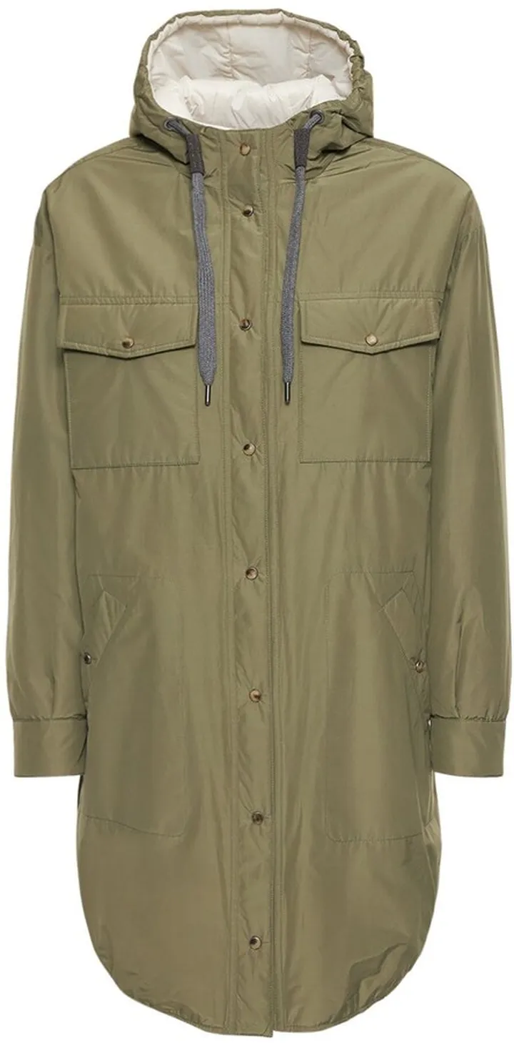 Water-resistant cotton blend parka