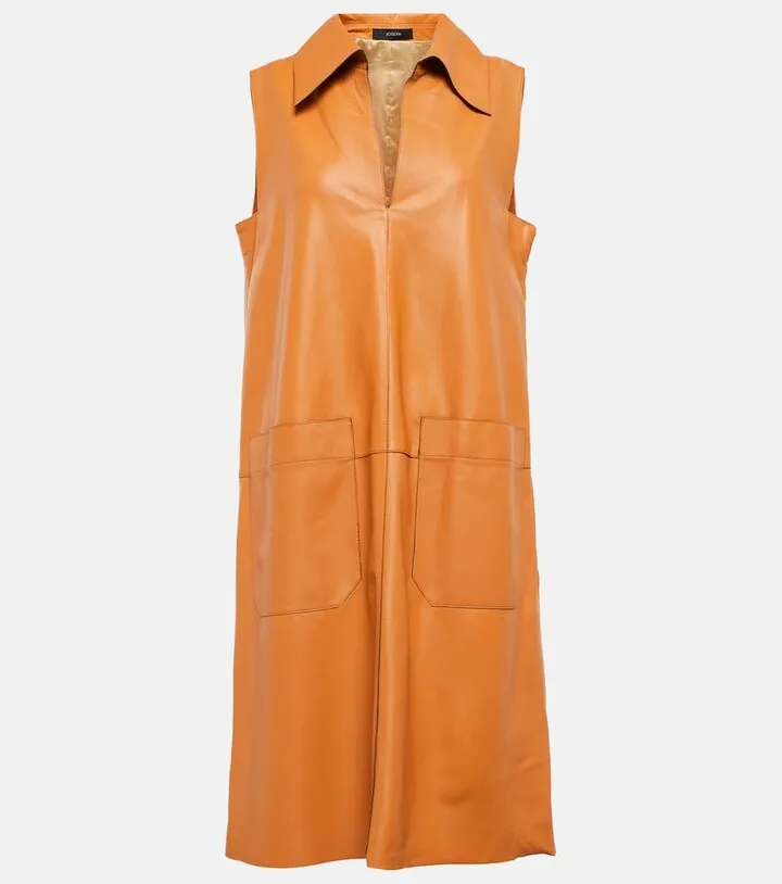 Berwick leather midi dress