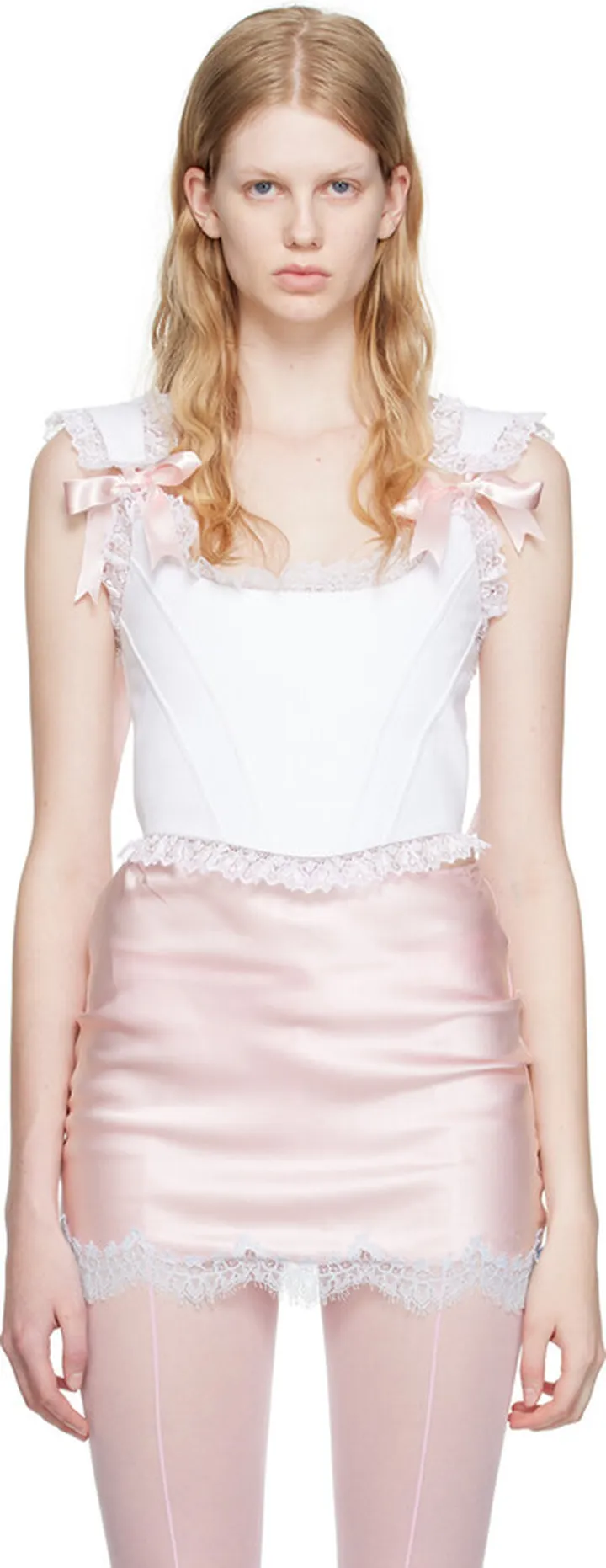 Pristine White Candy Corset Camisole