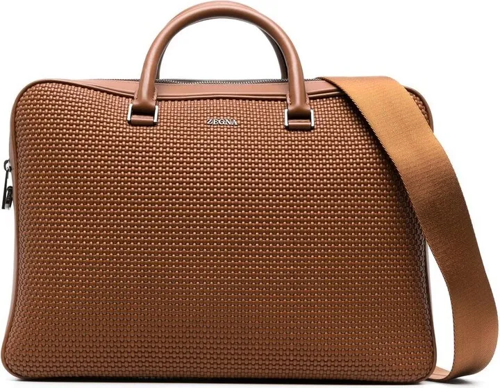 PELLETESSUTA™ leather briefcase