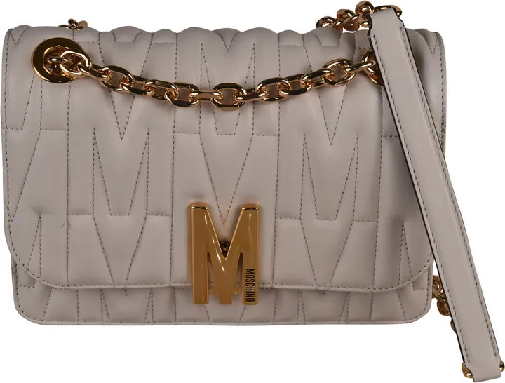 Logo Quilted Flap Shoulder Bag