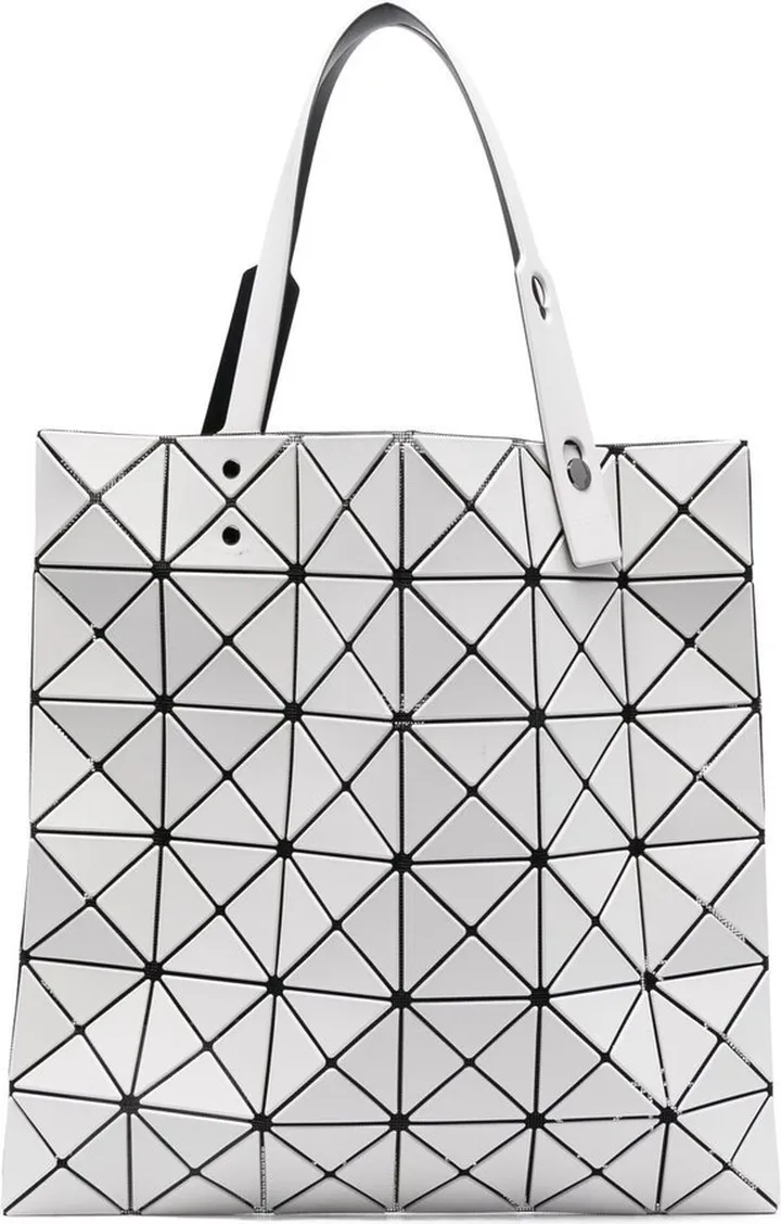 Lucent geometric-panelled tote bag