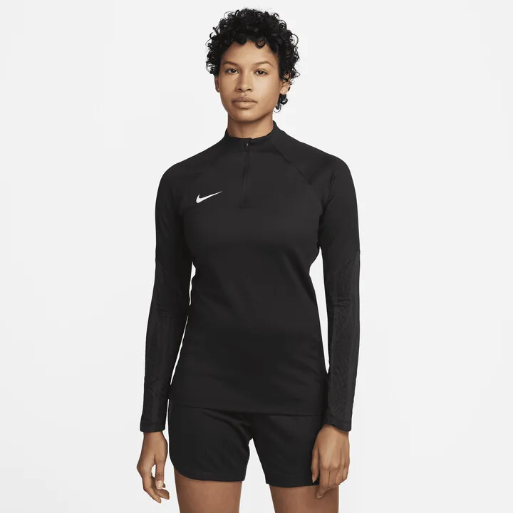Nike Women's Dri-FIT Strike Long-Sleeve Drill Top in Black