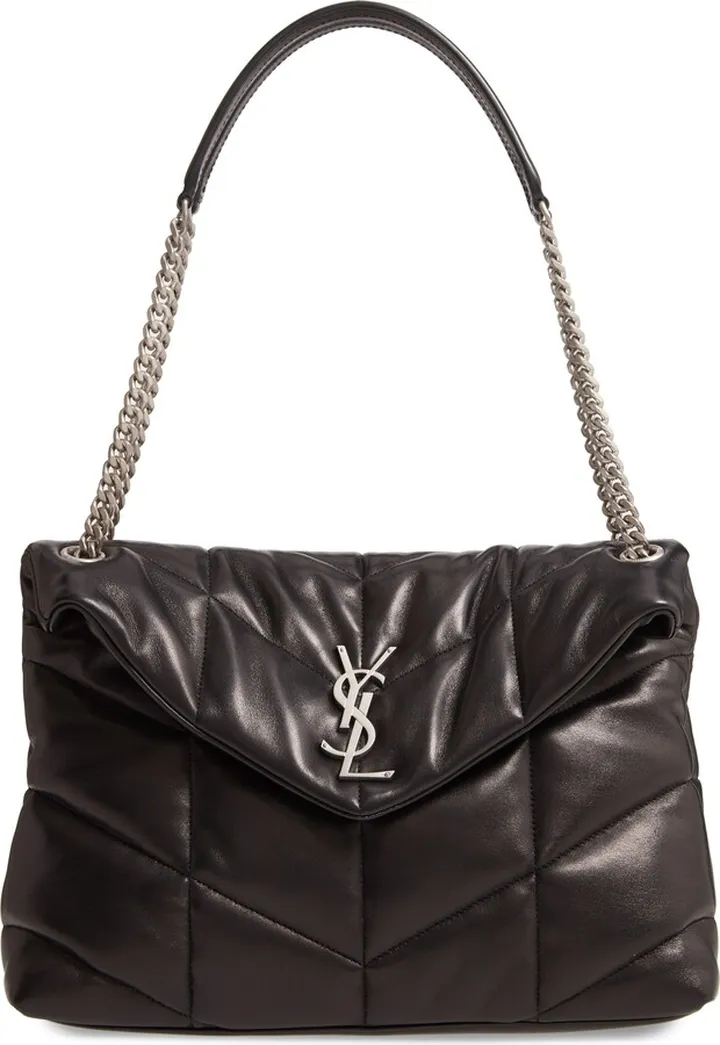 Medium Lou Leather Puffer Bag