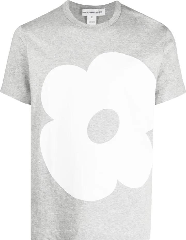 floral-print detail T-shirt
