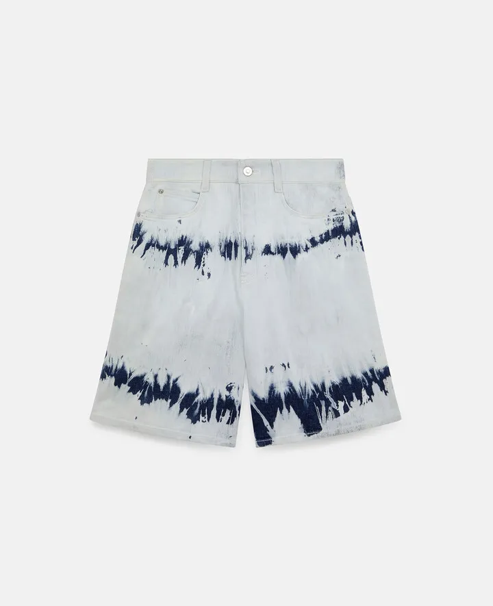 Stella McCartney - Tie-Dye Denim Bermuda Shorts