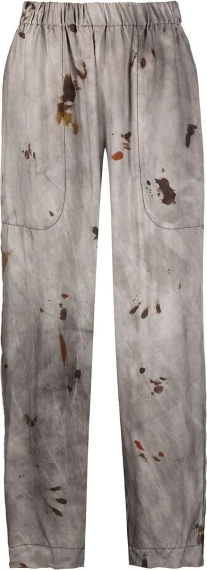 Graphic-Print Elasticated-Waist Trousers