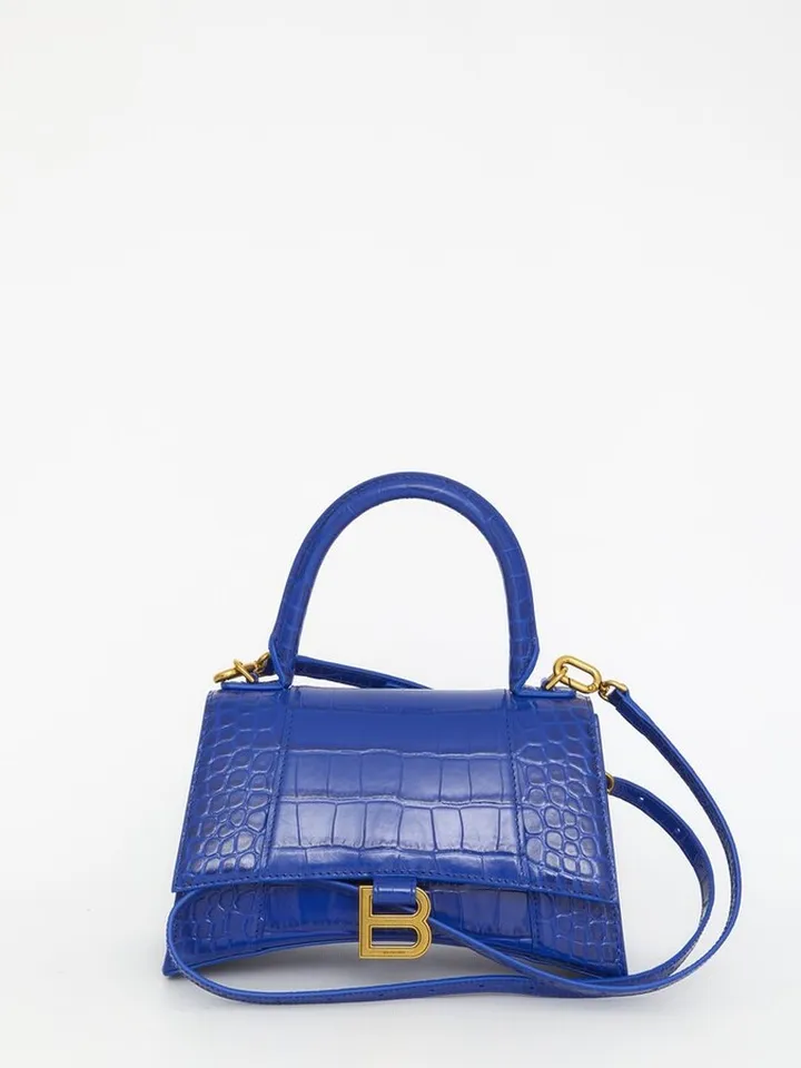 Balenciaga Hourglass Embossed Small Handbag