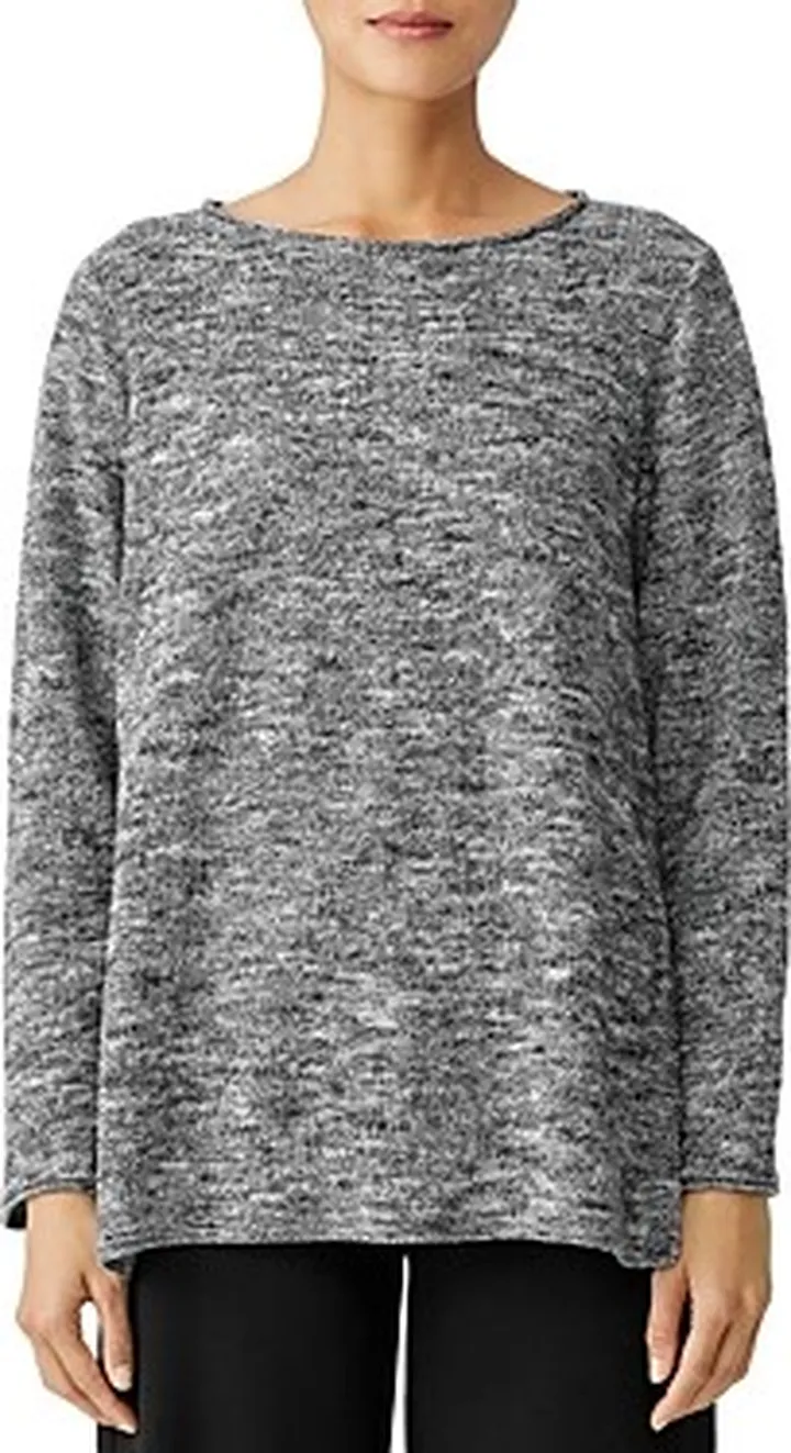 Eileen Fisher Petites Boat Neck Marled Tunic