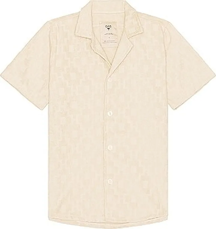 OAS Beige Machu Cuba Terry Shirt in Beige
