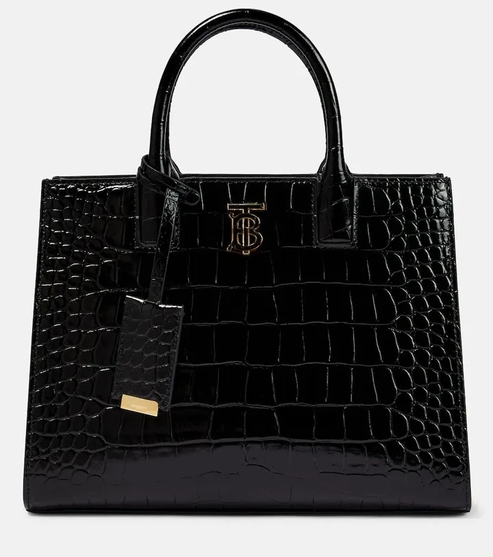 Frances Mini croc-effect leather tote bag