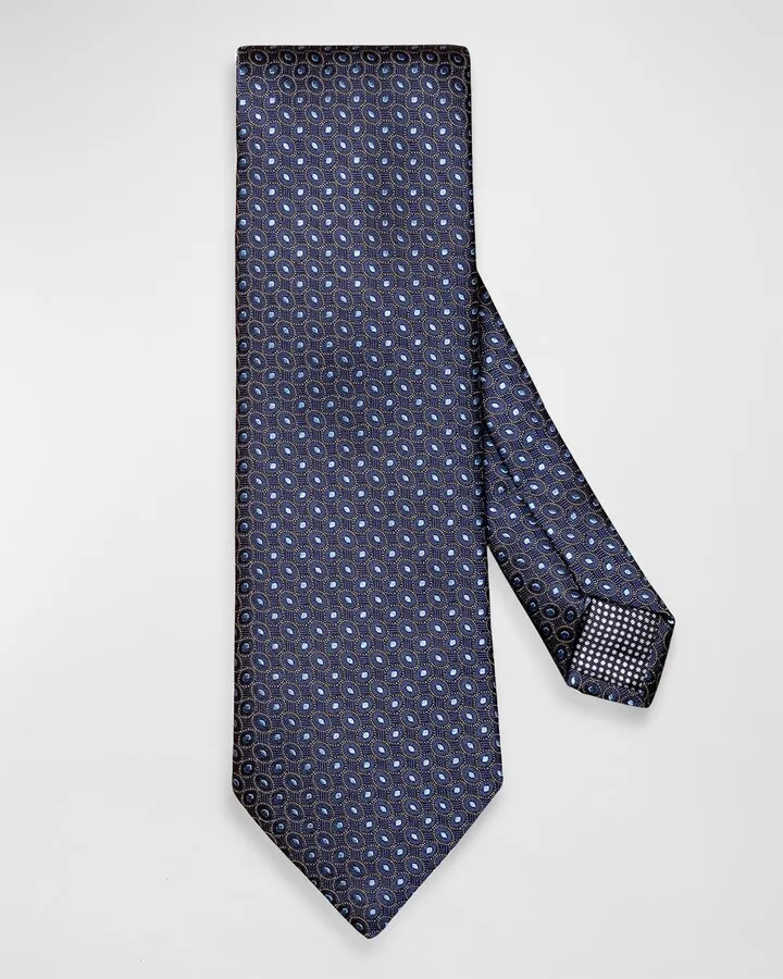 Men's Geometric Jacquard Silk Tie