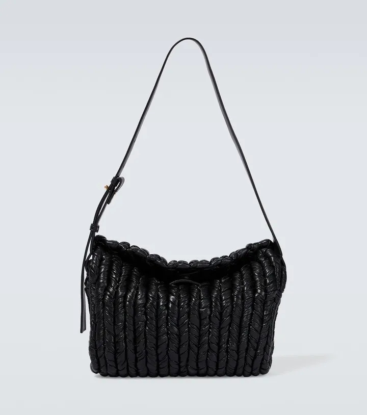 Busket Baguette woven shoulder bag