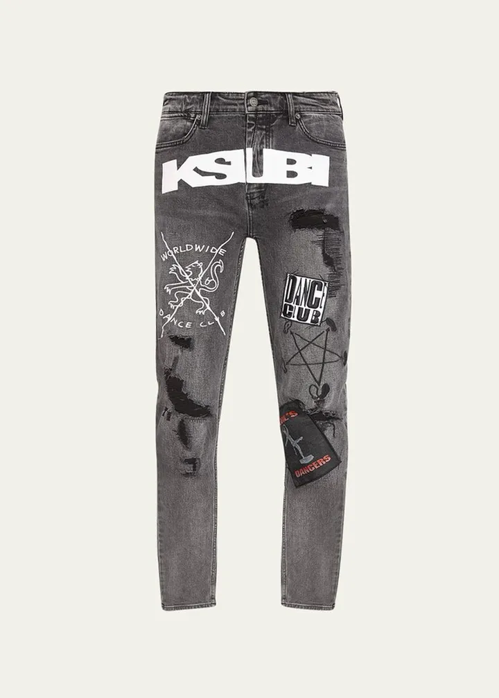Men's Van Winkle Dance Klub Graphic Skinny Jeans