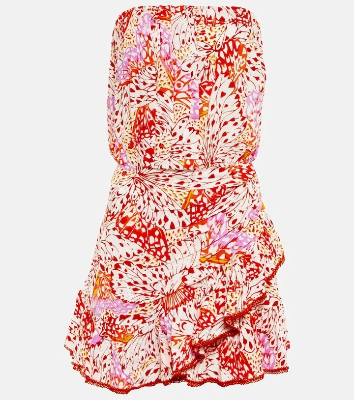 Ambra printed bandeau minidress