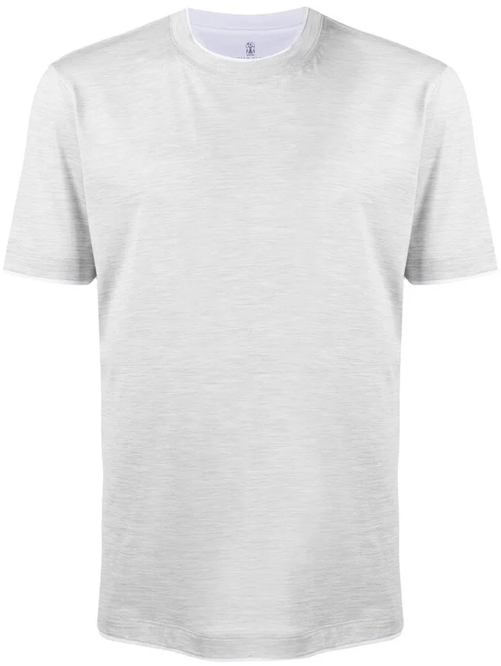 contrast-trim T-shirt