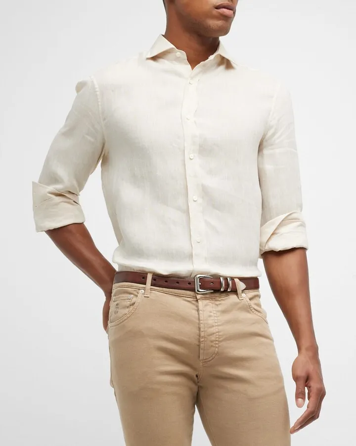 Men's Woven Linen Sport Shirt