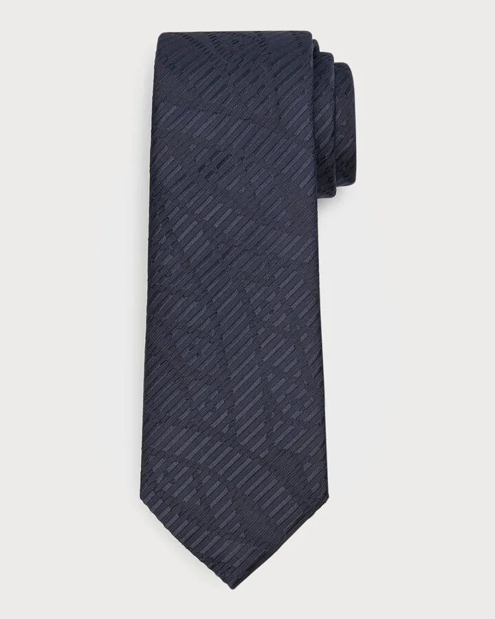 Men's Tonal Jacquard Silk-Cotton Tie