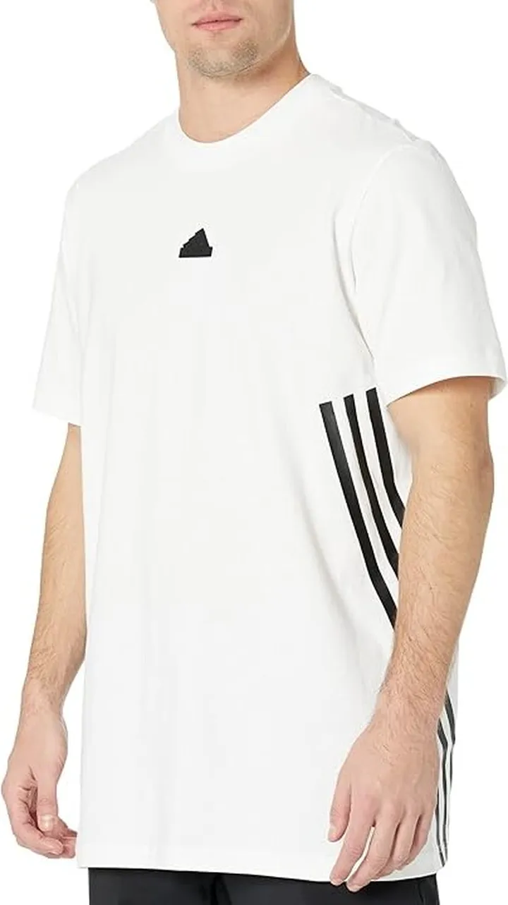 adidas Future Icon 3-Stripes Tee (White) Men's Clothing