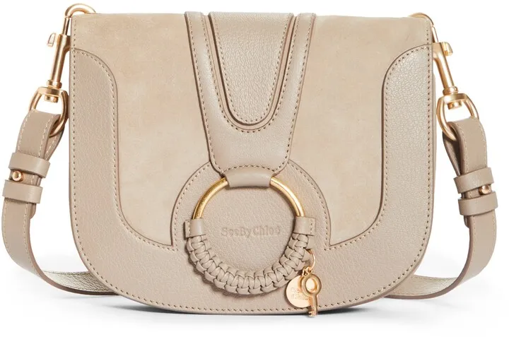 Hana Suede & Leather Shoulder Bag