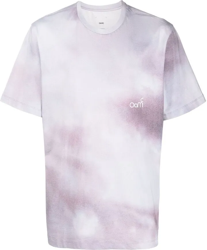 tie-dye logo-print T-shirt