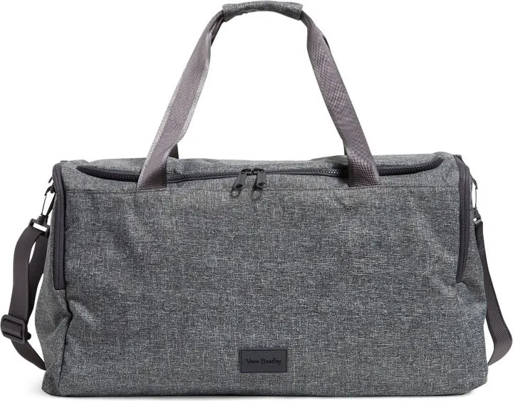 Vera Bradley Women's Recycled Travel Duffel Bag Gray Heather