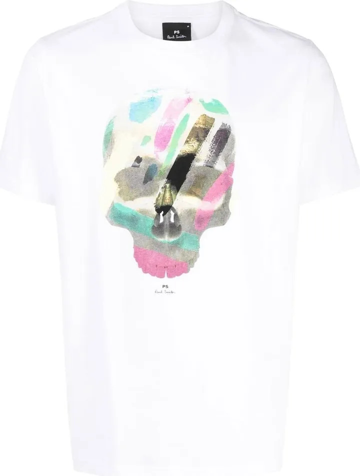 skull-print cotton T-shirt