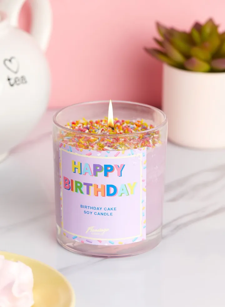 Birthday Cake Happy Birthday Sprinkle Candle
