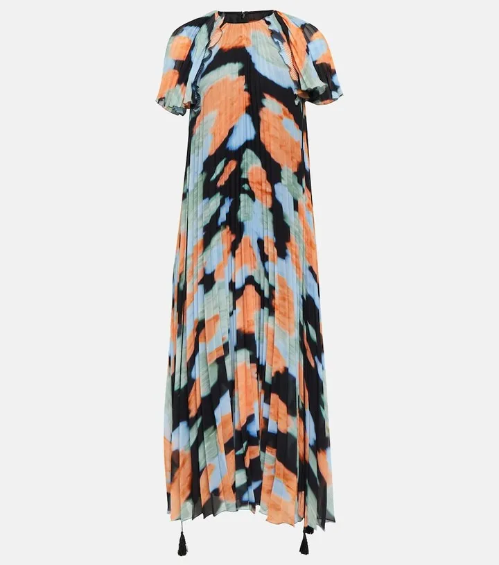 Nyissa printed georgette maxi dress