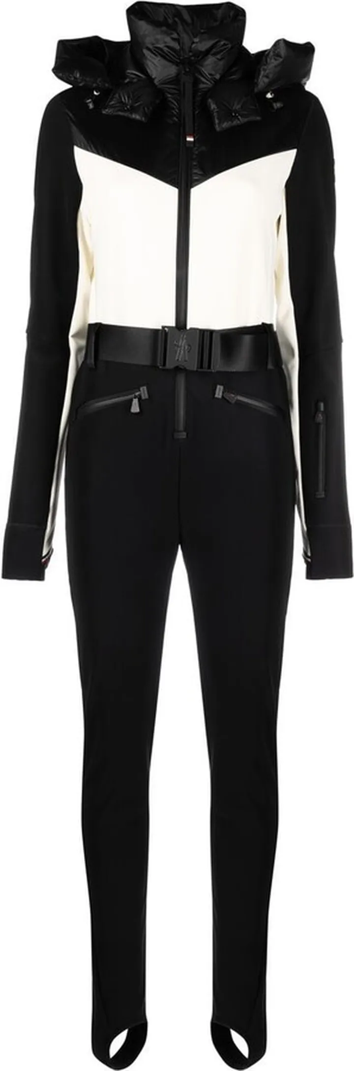 Black Hooded Stirrup Skisuit