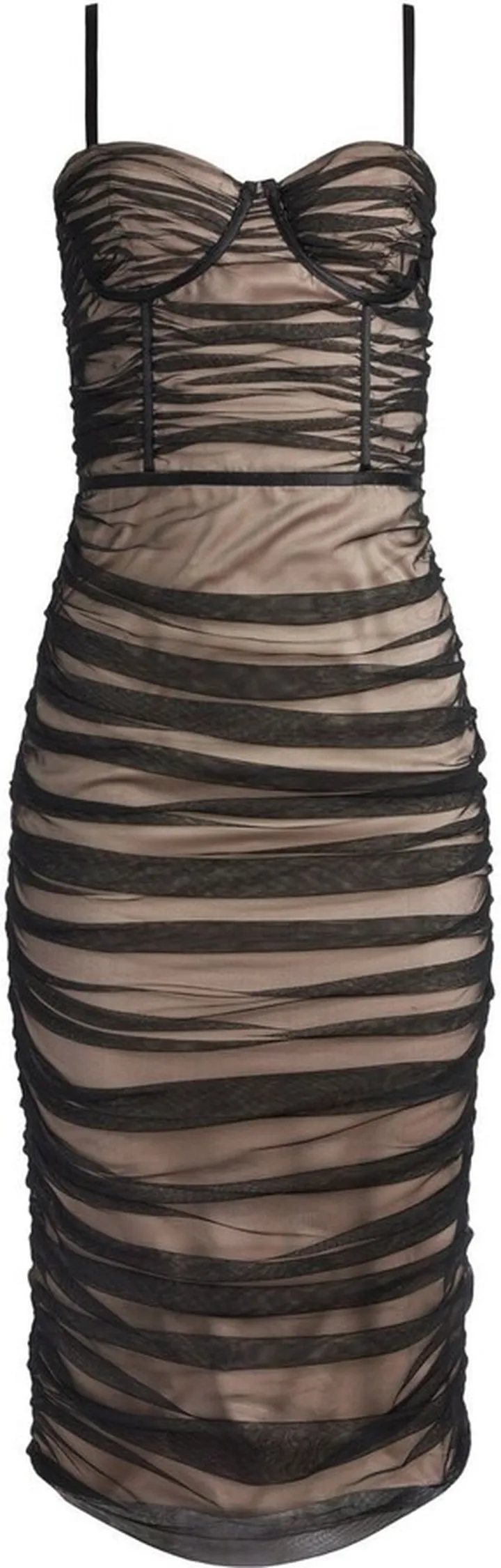 Damia ruched bustier midi dress