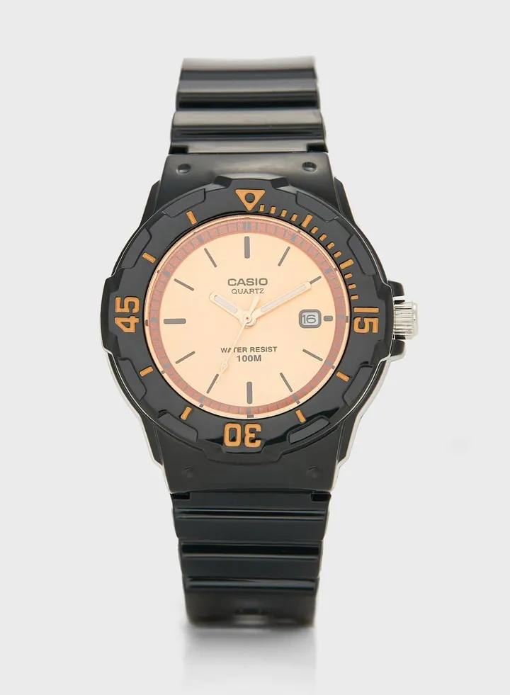 Pu Strap Analog Watch