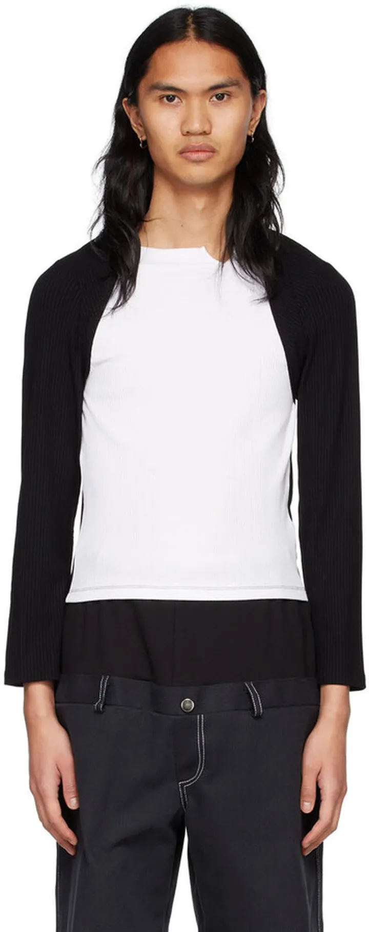 SPENCER BADU Black Viscose T-Shirt