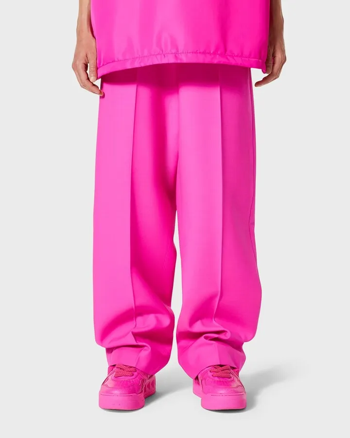Men's Crepe Wide-Leg Pants