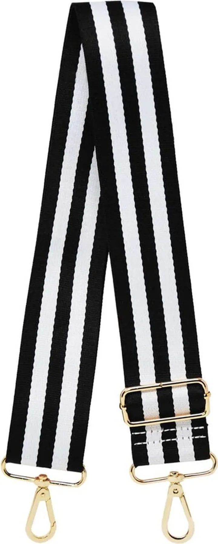 Johnny Loves Rosie - Luxe Black & White Stripe Bag Strap