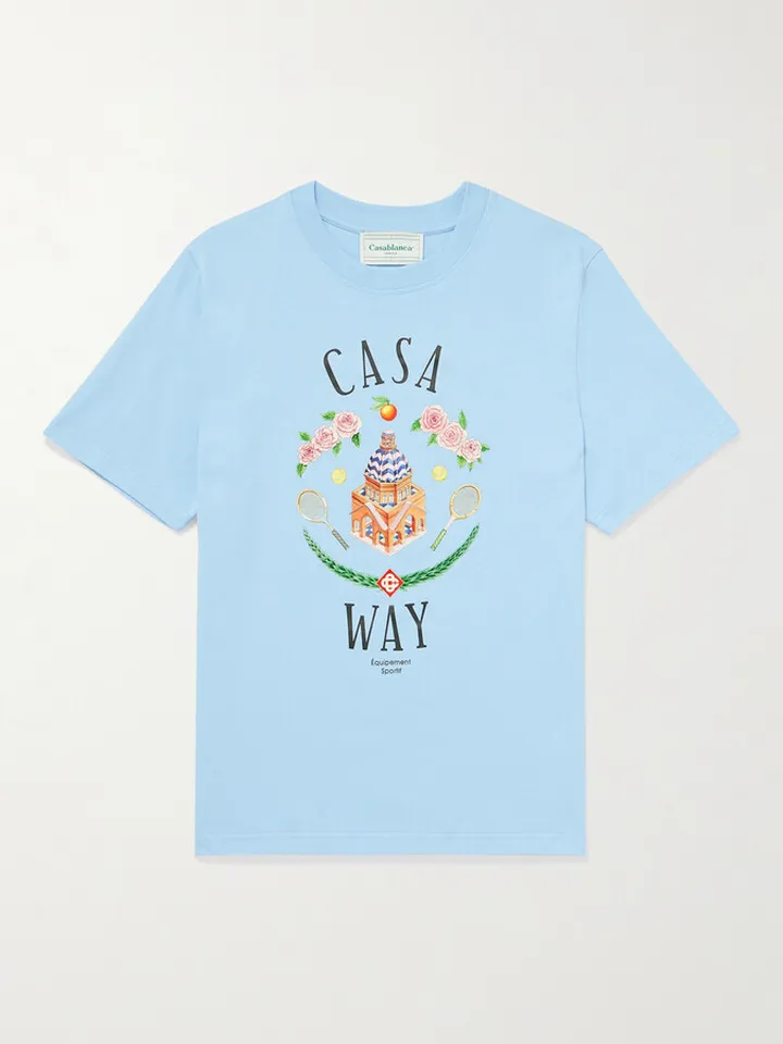 Casa Way Printed Cotton-Jersey T-Shirt