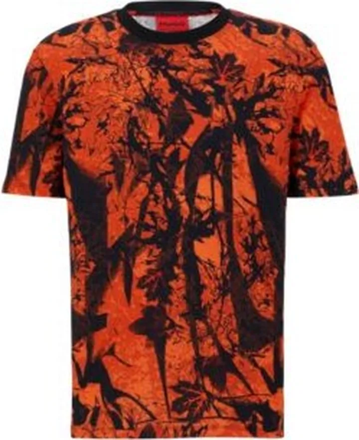 Cotton-jersey T-shirt with seasonal print