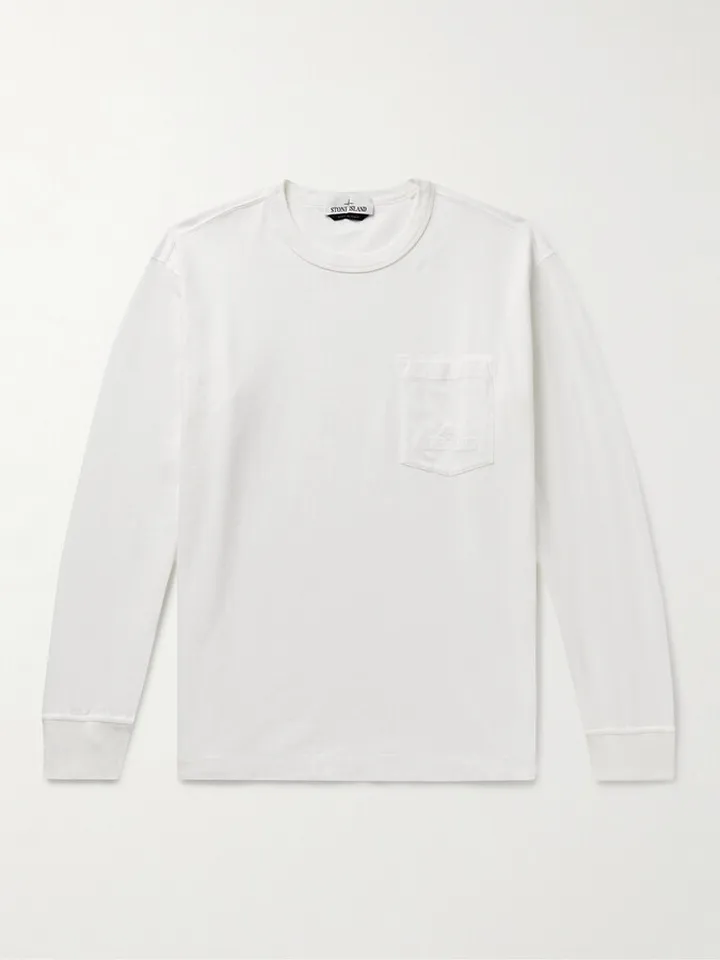 Logo-Embroidered Garment-Dyed Cotton-Jersey T-Shirt