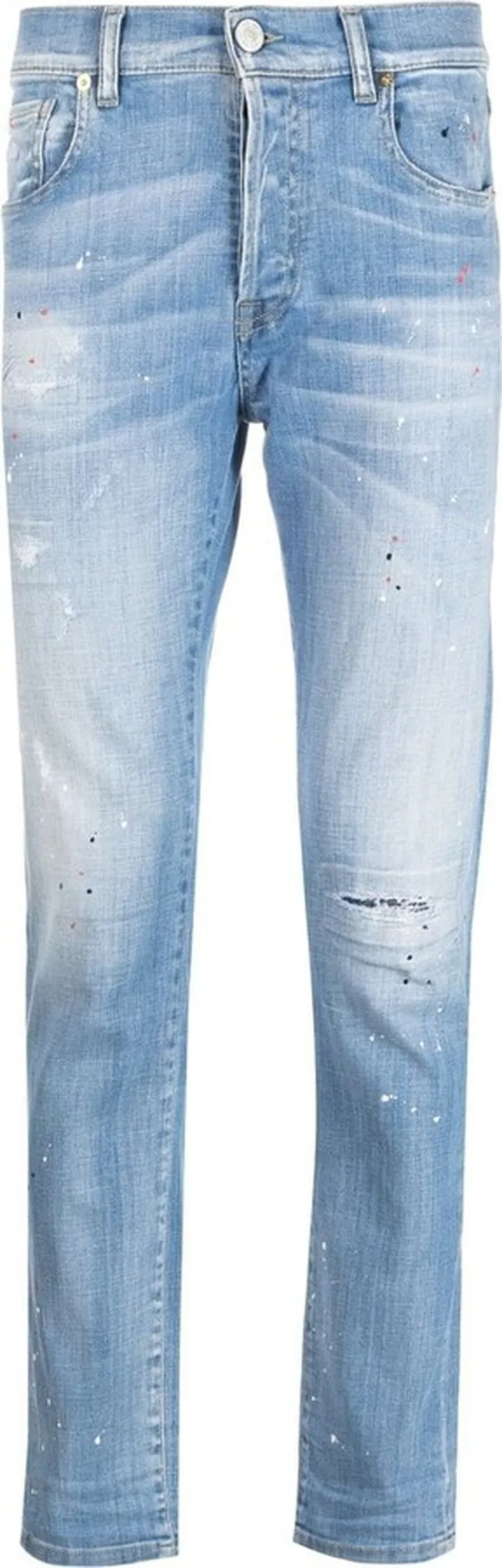 Distressed Slim-Fit Jeans