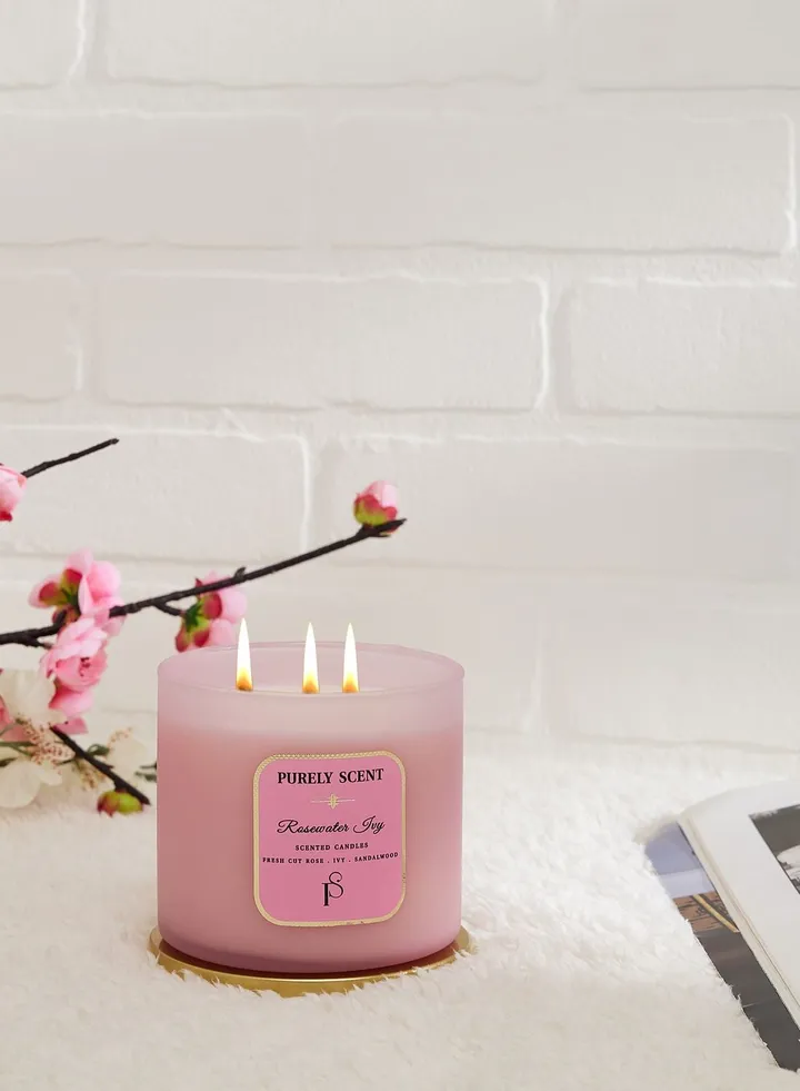 Rosewater 100% Soy Wax Candle
